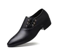 DXSYGMBN Chaussures pour Hommes d'affaires Mode Formelles Derby Classiques Confortables Décontractées Oxford,Noir,40 EU