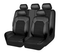 DXWDMFC 9 Pièces Housse Siege Voiture pour Tesla Model Y 2019 2020 2021 2022 2023 2024, Cuir Confortable Respirant Antidérapant Imperméable Housse Voiture Siege, Interieu Accessoire,Black