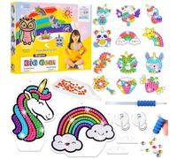 DxxD Diamond Painting Enfant, Licorne DIY 5D Peinture Diamant Autocollant, Idée Cadeau Fille 4 5 6 7 8 9 10 Ans, Activité Manuelle Enfant, Kit Mosaïque Loisirs Créatifs Fille, Broderie Diamant Enfants