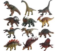 DxxD Dinosaures Figurines Réalistes, 12 Pièces Dinosaure Jouet Enfant 3 4 5 6 7 8 Ans, Jurassic Assortiment de Figurines Préhistoriques en Miniature, T-Rex, Triceratops, Cadeau Garcon Fille