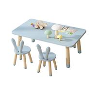 DXYDZSWD Ensemble table et chaise pour enfants (3 pièces) - Table d'étude américaine - Table de jeu à domicile - Table de jeu pour la maternelle - Table et chaise combinées (D, 120 cm)