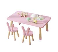 DXYDZSWD Ensemble table et chaise pour enfants (3 pièces) - Table d'étude américaine - Table de jeu à domicile - Table de jeu pour la maternelle - Table et chaise combinées (A, 80 cm)