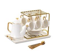 DXYDZSWD Service à thé 20 pièces en porcelaine de style européen avec filtre - Pour amateurs de thé - Pour homme et femme (B)