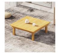 DXYDZSWD Table à Manger Pliante, Table Basse carrée en Bambou de Style Japonais, Bureau d'ordinateur, for s'asseoir au Sol dans la Baie vitrée de la Chambre(60x60x27cm)