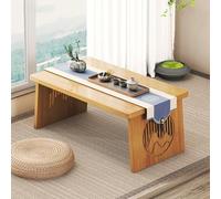DXYDZSWD Table à Manger Pliante, Table Basse carrée multifonctionnelle en Bambou de Style Japonais, for s'asseoir au Sol dans la Baie vitrée de la Chambre(A,27.5x15.7x11.8in)