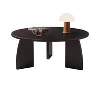 DXYDZSWD Table d'appoint de canapé, table basse ronde à vent crème, table d'appoint de style ancien moyen pour balcon, baie vitrée, table basse de loisirs (B)