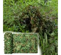 Dxyezmes Filet de Camouflage E 7x9m(22.9x29.5ft), Filet Camouflage Militaire Jungl, Voile d'ombrage Oxford Durable pour Jardin, Le Balcon, Le Camping, fête, décoration de Chasse, Paysage forestier