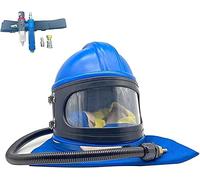 DXYHCZY Casque de sablage Casque de sablage avec Thermostat de sablage avec Cagoule de Protection pour sablage Équipé Femmes Hommes Taille Universelle Bleu Taille Unique