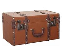 DXYOYONGOZ Valise à Main Rétro, Valise Vintage, Valise devoyage boîte de Rangement Valise vêtements Organisateur for fenêtre Affichage Accessoires de Photographie(Orange,60x40x25cm)