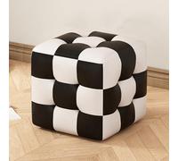 DXYQXL Pouf cube moderne - Tabouret rembourré multifonctionnel en damier, banc à chaussures, repose-pieds pour salon, chambre à coucher, entrée