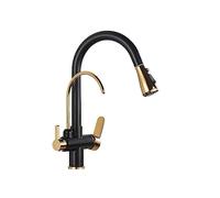 DXYQXL Robinet filtrant à eau extractible - Robinet mitigeur d'évier de cuisine avec eau chaude et froide purifiée - Installation facile, design élégant