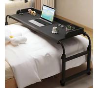 DXYQXL Support pour ordinateur portable, table de lit à roulettes réglable en hauteur, plateau de lit pour la nourriture et le travail, table d'hôpital mobile de 65 à 95 cm