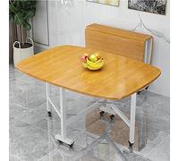 DXYQXL Table de salle à manger extensible en bois sur roulettes - Ensemble de feuilles tombantes gain de place avec chaises pour salle à manger, terrasse ou restaurant - Solution de mobilier