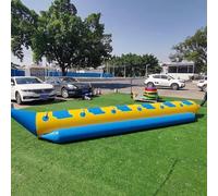 Dxysyldrun 8 People,Sports Nautiques Gonflables De Bateau Banane en Rangée Droite, Tube De Remorquage De Bateau Banane Gonflable d'eau, Adapté Aux Adultes Et Aux Enfants