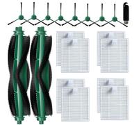 Dxyue Kit de 19 pièces de rechange pour iRobot pour Roomba 105 Vac, Q0120, Y0110, Y0140, Q0520, Q011, 105 robot aspirateur, 2 brosses à rouleaux, 8 filtres HEPA, 8 brosses latérales, 1 brosse