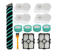 Dxyue Lot de 12 pièces de rechange HZ4002 pour nettoyeur vertical Shark Power Detect HZ4002, 1 brosse rouleau, 2 filtres HEPA, 4 filtres en coton, 4 arômes, 1 petite brosse jaune