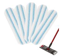 Dxyue Lot de 5 chiffons de rechange pour système de serpillère plate Vileda H2prO/O-Cedar H2prO, lavables et réutilisables | Sans danger sur les planchers en bois, le vinyle, le carrelage, les