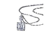DXZXDJIU Collier avec Pendentif en Argent Sterling 925 et Cristal for Femme-Bijou élégant à Offrir(Silver)