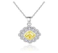 DXZXDJIU Collier en Argent Sterling avec Pierre de Naissance for Femmes et Filles | Bijoux en Cristal