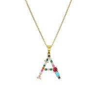 DXZXDJIU Collier Pendentif initiales - Longue chaîne en Or - Bijou personnalisé for Femme for Les fêtes