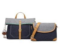 DXZXDJIU Ensemble élégant de Sacs à bandoulière 2 en 1 for Femme: Un élégant Sac Messager en Jean et Un Sac à bandoulière Compact.