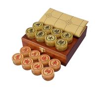 DXZXDJIU Jeu d'échecs Chinois en Acrylique Xiangqi - Échiquier en Cuir Pratique for Les Parties stratégiques à Deux Joueurs(Gold)