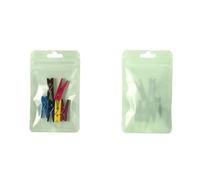 DXZXDJIU Lot de 100 sachets hermétiques en Mylar avec Fermeture à glissière, en Aluminium métallique, avec Face Avant Transparente, for l'emballage de Bonbons(Green,6x10cm)