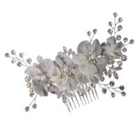 DXZXDJIU Peigne à Cheveux élégant en Perles et Fleurs - Accessoires de Coiffure for mariée - Pince décorative latérale
