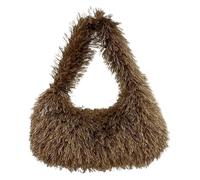 DXZXDJIU Petit Sac fourre-Tout de Luxe en Fausse Fourrure for Femme | Sac à Main en Peluche | Sac d'hiver for Tous Les Jours(Brown)