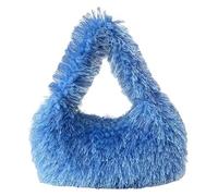 DXZXDJIU Petit Sac fourre-Tout de Luxe en Fausse Fourrure for Femme | Sac à Main en Peluche | Sac d'hiver for Tous Les Jours(Sky Blue)