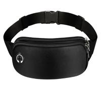 DXZXDJIU Sac Banane de Sport for Femmes et Hommes - Sac Banane Noir for la Course à Pied et Les activités de Plein air(Black_5PCS)