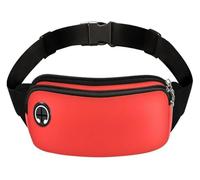 DXZXDJIU Sac Banane de Sport for Femmes et Hommes - Sac Banane Noir for la Course à Pied et Les activités de Plein air(Red_5PCS)