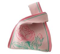 DXZXDJIU Sac fourre-Tout réutilisable Fait Main | Sac à Main élégant en Tricot for Le Shopping et Le Quotidien(Pink)