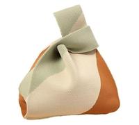 DXZXDJIU Sac fourre-Tout tricoté Fait Main for Femme | Sac à bandoulière réutilisable | Sac de Poignet élégant for Un Usage Quotidien(Khaki)