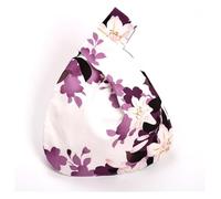 DXZXDJIU Sac fourre-Tout Vintage Fait Main for Femme avec nœud - Mini Sac fourre-Tout Portable à imprimé Floral - Sac Seau Grande capacité for téléphone(Purple)