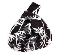 DXZXDJIU Sac fourre-Tout Vintage Fait Main for Femme avec nœud - Mini Sac fourre-Tout Portable à imprimé Floral - Sac Seau Grande capacité for téléphone(White Bamboo)