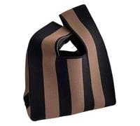 DXZXDJIU Sacs à Main Tendance en Tricot Faits Main for Femmes - Mini Sac à Main noué, fourre-Tout décontracté - Sac de Courses réutilisable(Coffee)