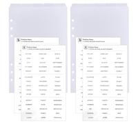 DY.2ten 10 feuilles Blanc Intercalaires en Plastique,Pour Classeur A5, Séparateurs Planificateur 6 trous, Onglet de Page d'index pour le Carnet de Notes，Avec stickers