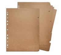 DY.2ten 10 feuilles Intercalaires A4, Pour Classeur A4 11 Anneaux, Papier kraft Séparateurs Notes Planificateur，Carton de 250 g/m²