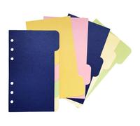 DY.2ten 10 Feuilles Intercalaires Classeur A6, 6 Trous, Séparateurs Registre，5 Couleurs, Index Format pour Classeurs à Anneaux et Planificateurs