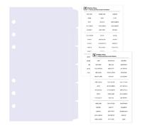 DY.2ten 6 feuilles Blanc Intercalaires A6 Plastique,Pour Classeur A6 6 Anneaux,Séparateurs A6 Planificateur,Séparateur Onglet de Page d'index pour le Carnet de Notes(17cm x 9.4cm)
