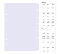 DY.2ten 7 Feuilles Blanc Intercalaires A5 Plastique, Pour Classeur 6 Anneaux, Séparateurs Planificateur, Onglet de Page d'Index pour Carnet de Notes (21cm x 14.2cm)