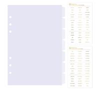 DY.2ten 7 feuilles Transparent Intercalaires A5 Plastique,Pour Classeur A5 6 Anneaux,Séparateurs A5 Planificateur,Séparateur Onglet de Page d'index pour le Carnet de Notes(21cm x 14.2cm)