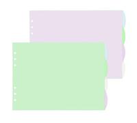 DY.2ten 8 Feuilles Intercalaires en Plastique, Intercalaires Classeur A4，Séparateurs Planificateur 6 trous, Index Format pour École Bureau Classeur Organisation Documents(21 x 29 cm, Coloré)