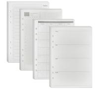 DY.2ten Feuilles de recharge A5 Lot de 4, Plan Journalier Hebdomadaire Mensuel & Liste de tâches Sans Date, Inserts Agenda Perforés 6 Trous, 180 Feuilles/360 Pages 100g/m², Feuilles pour Classeur
