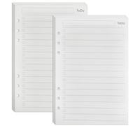 DY.2ten Feuilles de recharge Liste de tâches A5 pour classeur 6 anneaux, To do list planner，90 feuilles/180 pages, Insert agenda check-list quotidien, papier 100g/m²