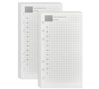 DY.2ten Feuilles de recharge Liste de tâches A6 pour classeur 6 anneaux, Recharge agenda A6 sans date，Papier refill classeur，90 feuilles/180 pages, Insert planner, papier 100g/m²