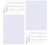 DY.2ten Intercalaires blancs pour classeur à 6 trous, onglets de coupe 1/7, format A5, plastique robuste avec 7 onglets pour école, bureau, maison, 2 ensembles, 14 intercalaires, 2 autocollants