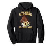 Dy Floral Be A Boss Mare Cheval Équestre Cadeau pour Fille Sweat à Capuche