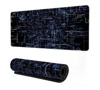 DYAIHL Géométrie 3D néon, Tapis de Souris de Jeu coloré et Crack Cool, étendu avec Bordure brodée, Base antidérapante, Grand Tapis de Souris(Vous Pouvez créer Vous-même n’Importe Quel modèle)